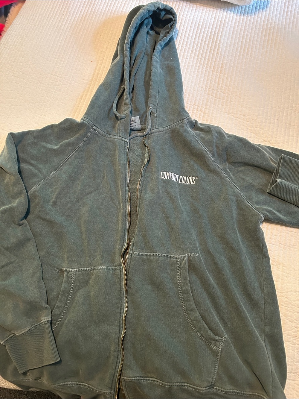 Comfort Colors Vintage Olive Full-Zip Hoodie